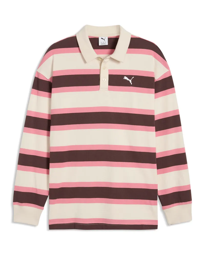 Puma Polo da rugby a maniche lunghe Wardrobe Essentials da uomo, Accessori, Marrone Brown