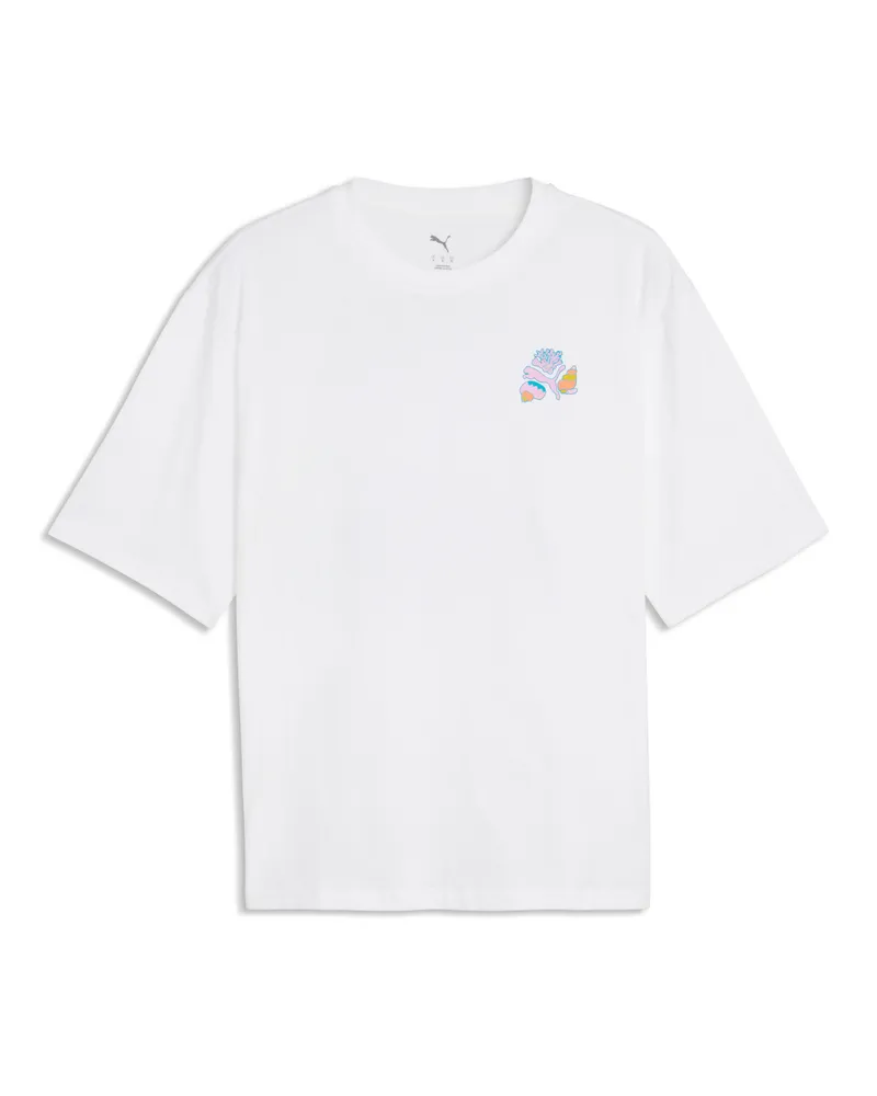 Puma T-shirt Wardrobe Essentials con grafica Beach Club da uomo, Accessori, Bianco White