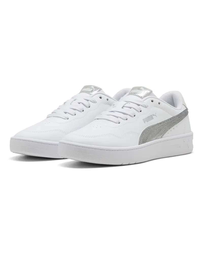 Puma Sneakers Court Lally Metallizzato Whisper da donna, Accessori, Bianco White
