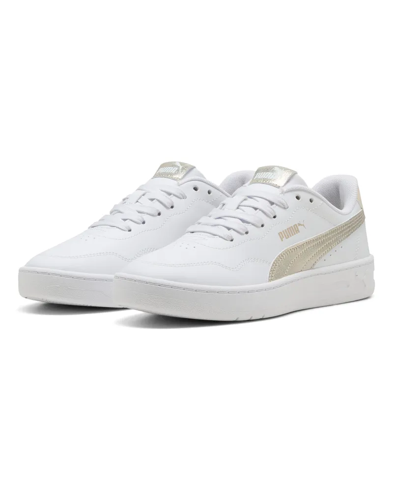 Puma Sneakers Court Lally Metallizzato Whisper da donna, Accessori, Bianco White