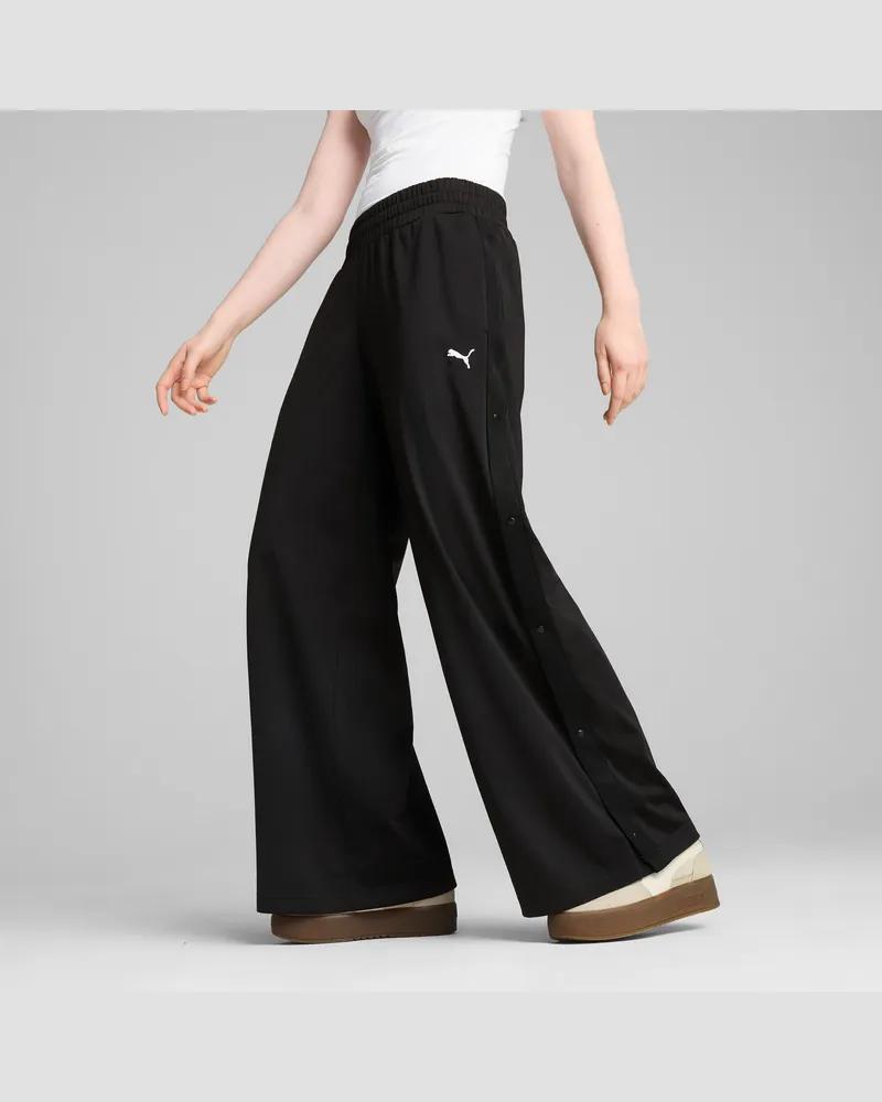 Puma Pantaloni a vita bassa WARDROBE Essentials da donna, Abbigliamento, Nero Black