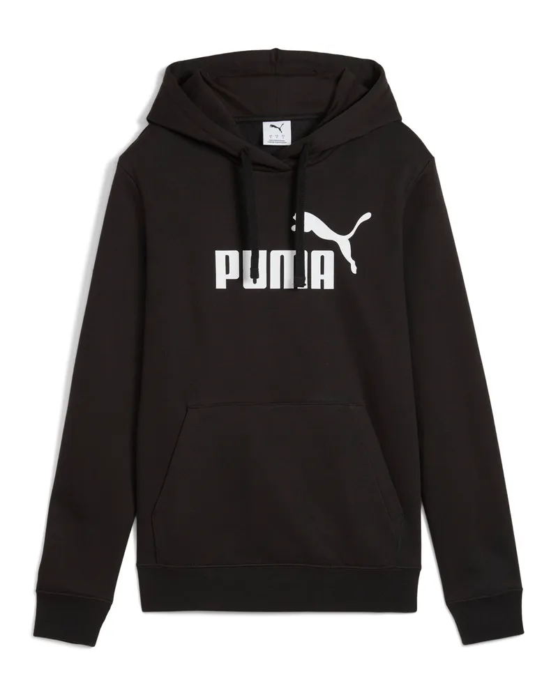 Puma Felpa con cappuccio con logo Essentials No. 1 da donna, Abbigliamento, Nero Black