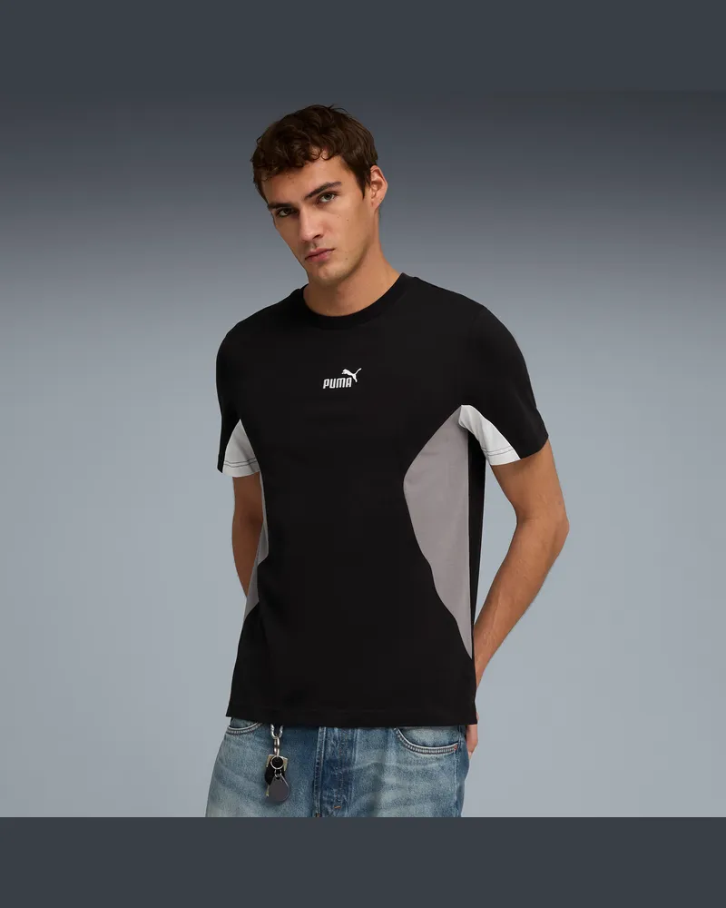 Puma T-shirt Essentials Block da uomo, Abbigliamento, Nero Black