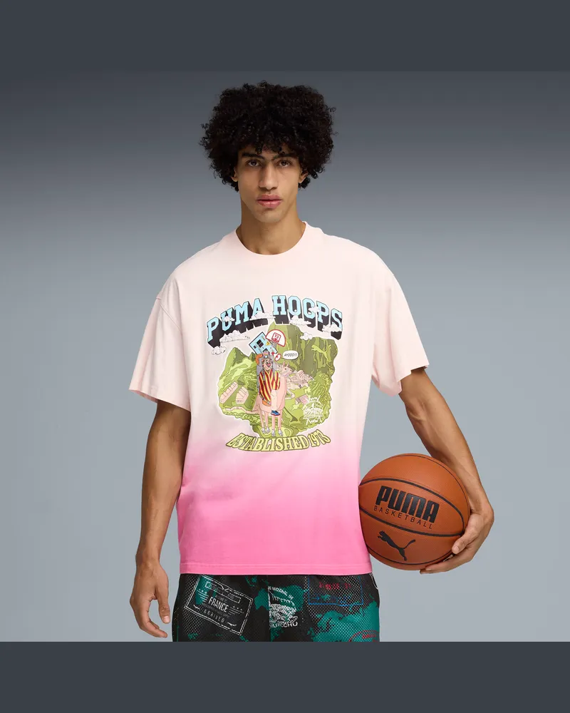 Puma T-shirt da basket oversize ATW Dylan II da uomo, Accessori, Rosa Pink