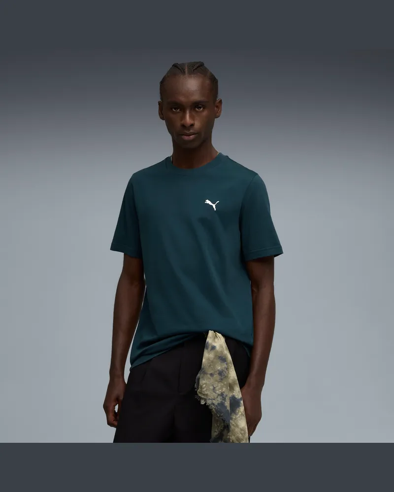 Puma T-shirt WARDROBE ESS da uomo, Abbigliamento, Verde Green
