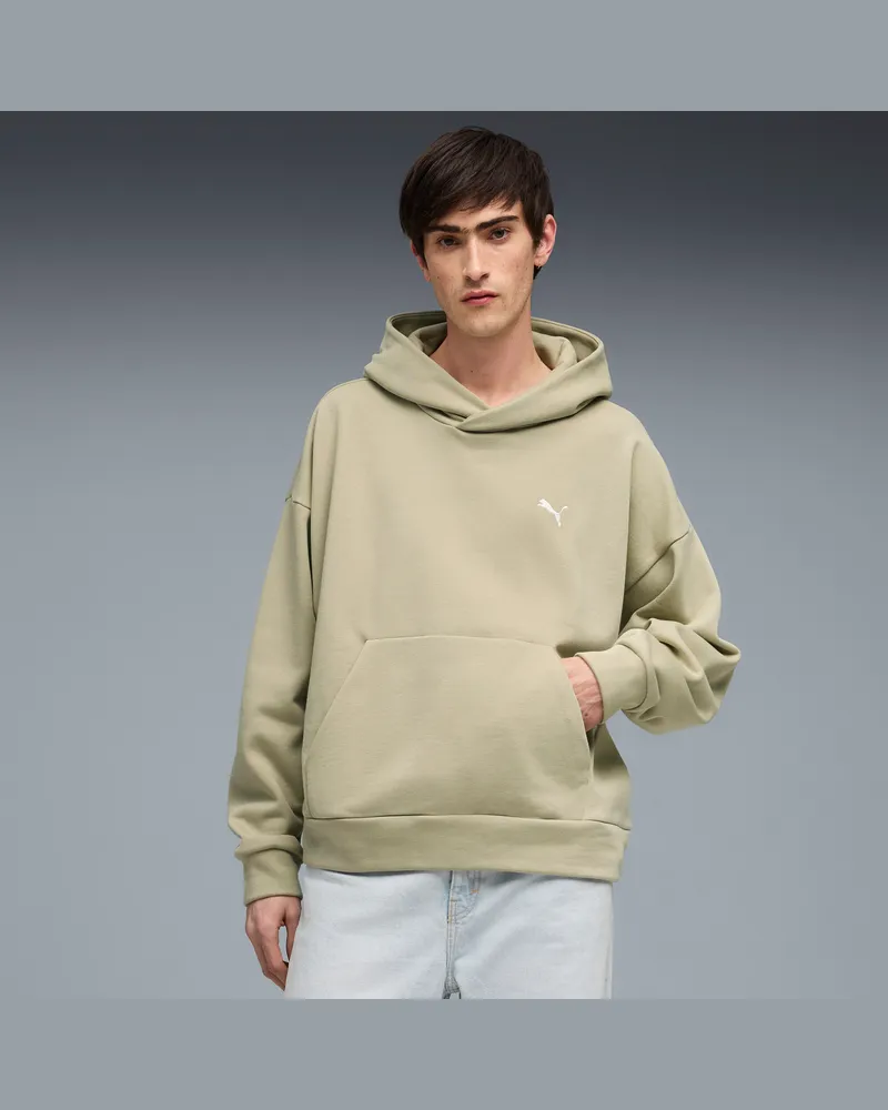 Puma Felpa con cappuccio in pile Wardrobe Essentials da uomo, Abbigliamento, Beige Beige