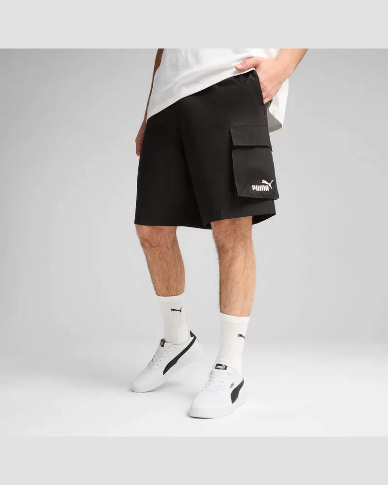 Puma Shorts cargo in tessuto Essentials con logo N. 1 da 9" da uomo, Accessori, Nero Black