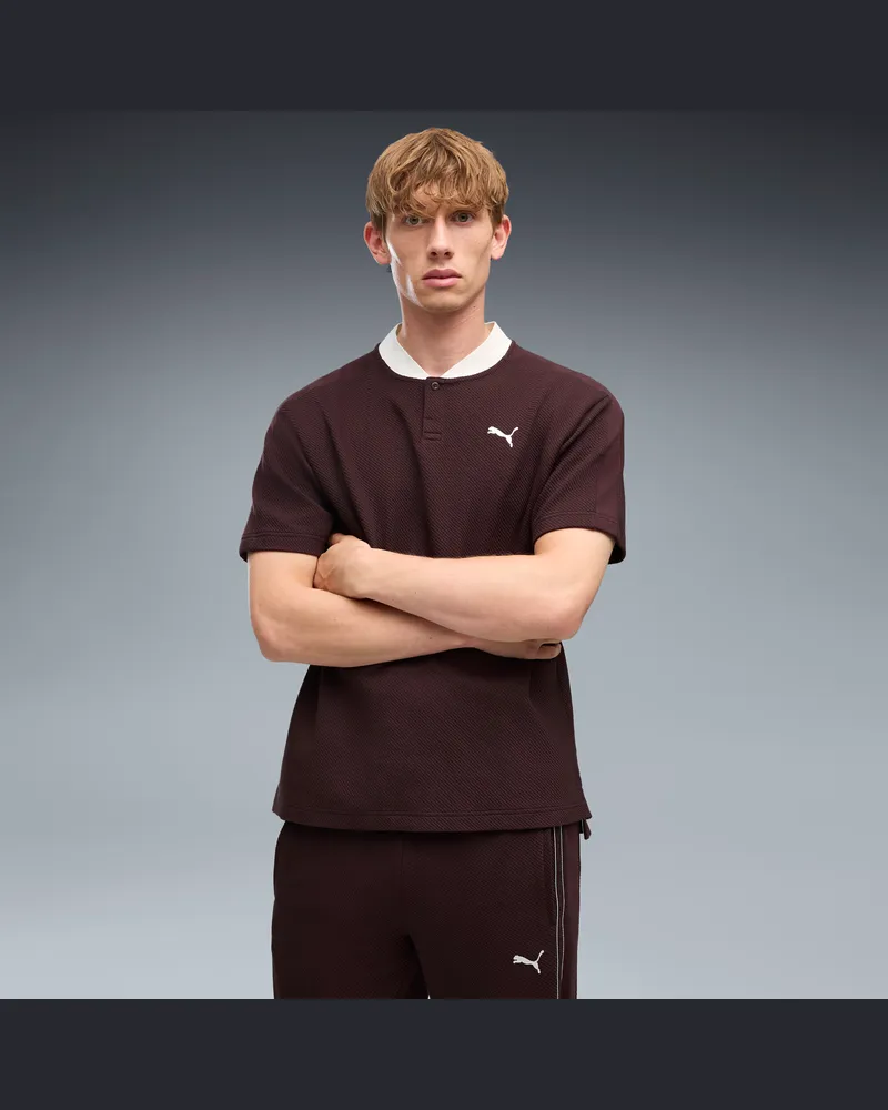 Puma Polo  Class dal taglio morbido da uomo, Abbigliamento, Marrone Brown