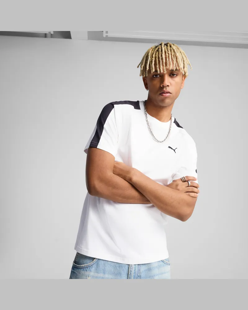 Puma T-shirt T7 da uomo, Abbigliamento, Bianco White