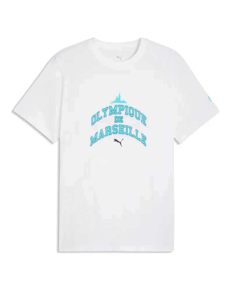 Puma T-shirt Olympique de Marseille FtblCulture da uomo, Accessori, Bianco White