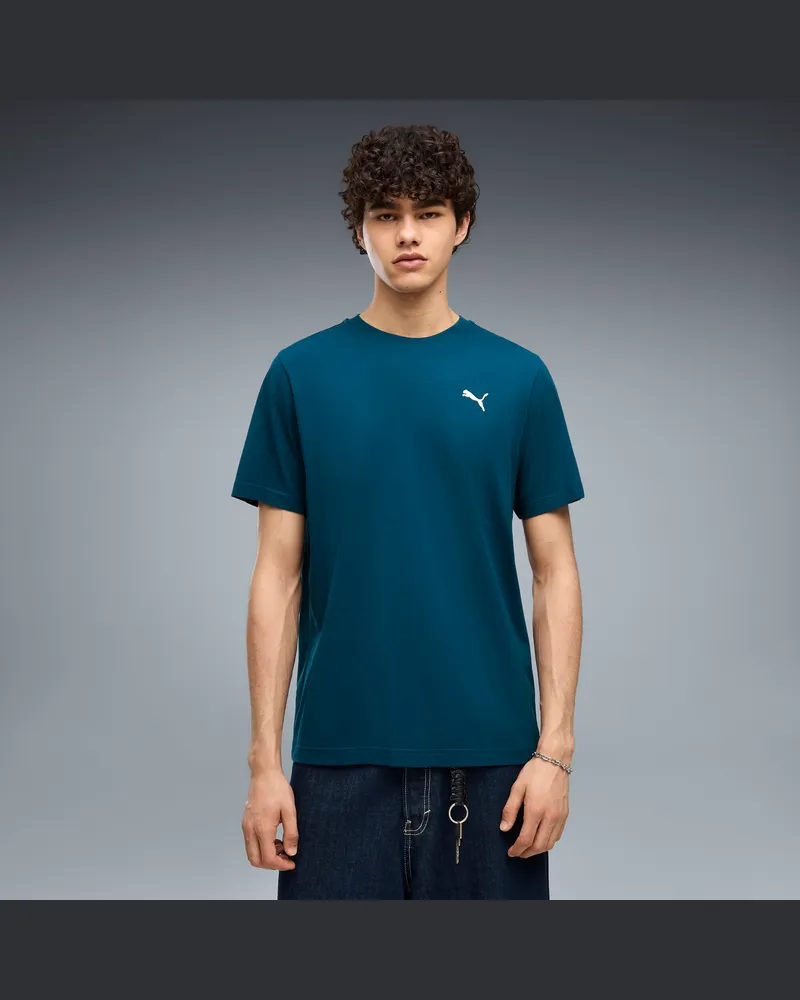 Puma T-shirt WARDROBE ESS da uomo, Abbigliamento, Blu Blue