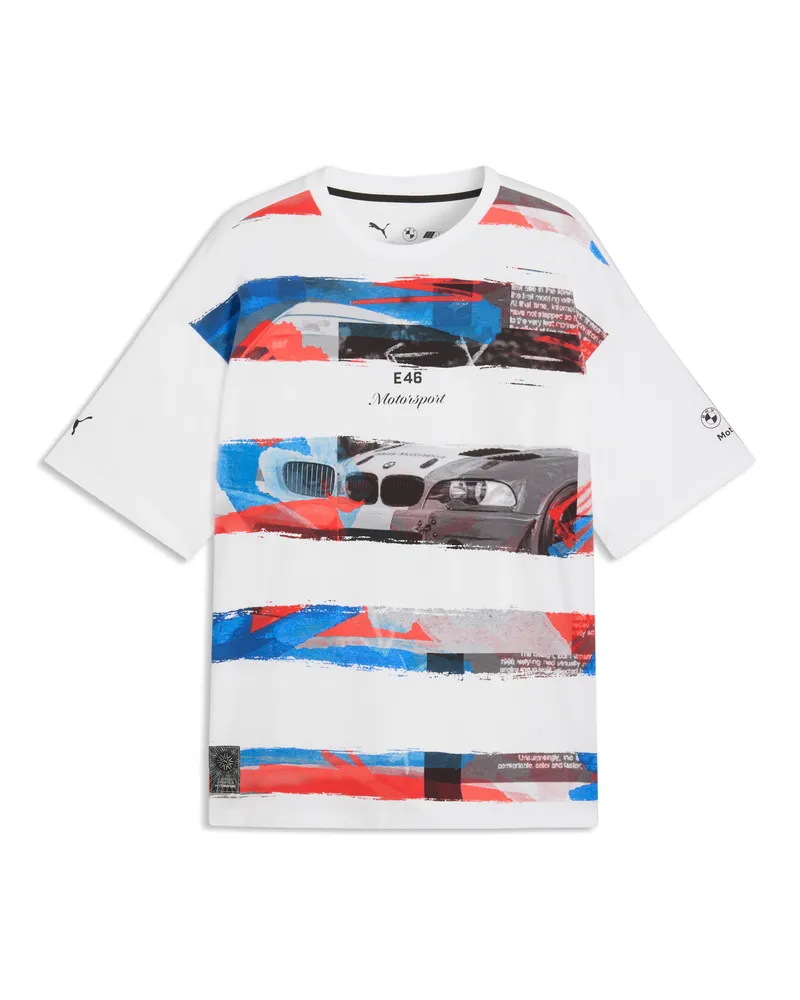 Puma T-shirt  x BMW M MOTORSPORT Lifestyle dal taglio morbido da uomo, Accessori, Bianco White