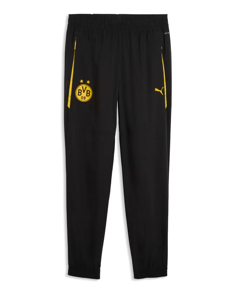 Puma Pantaloni in tessuto Borussia Dortmund TECH da uomo, Accessori, Nero Black
