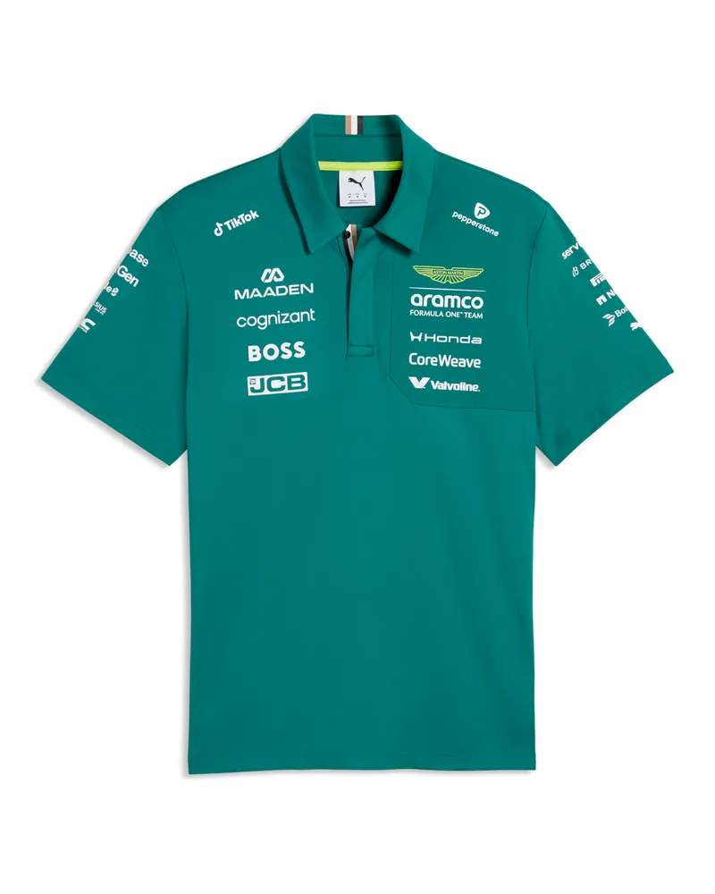 Puma Polo  x ASTON MARTIN ARAMCO F1® TEAM Replica unisex, Accessori, Verde Green