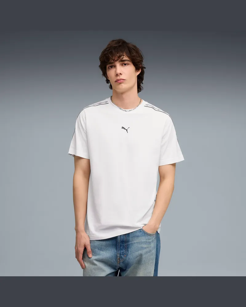 Puma T-shirt Essentials Tape da uomo, Abbigliamento, Bianco White