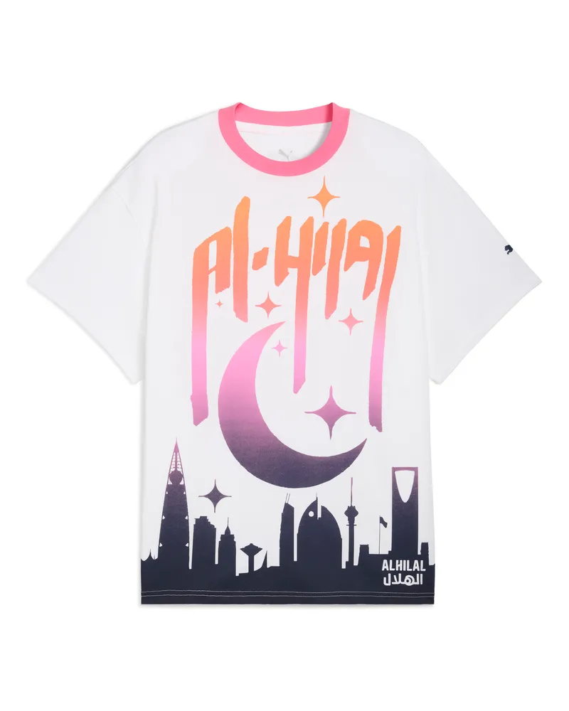 Puma T-shirt da basket  HOOPS x AL HILAL SFC da uomo, Abbigliamento, Bianco White