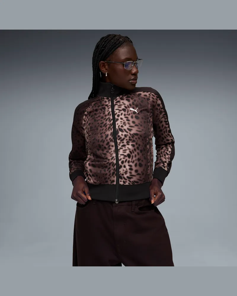 Puma Giacca sportiva T7 Leo Luxe da donna, Abbigliamento, Nero Black