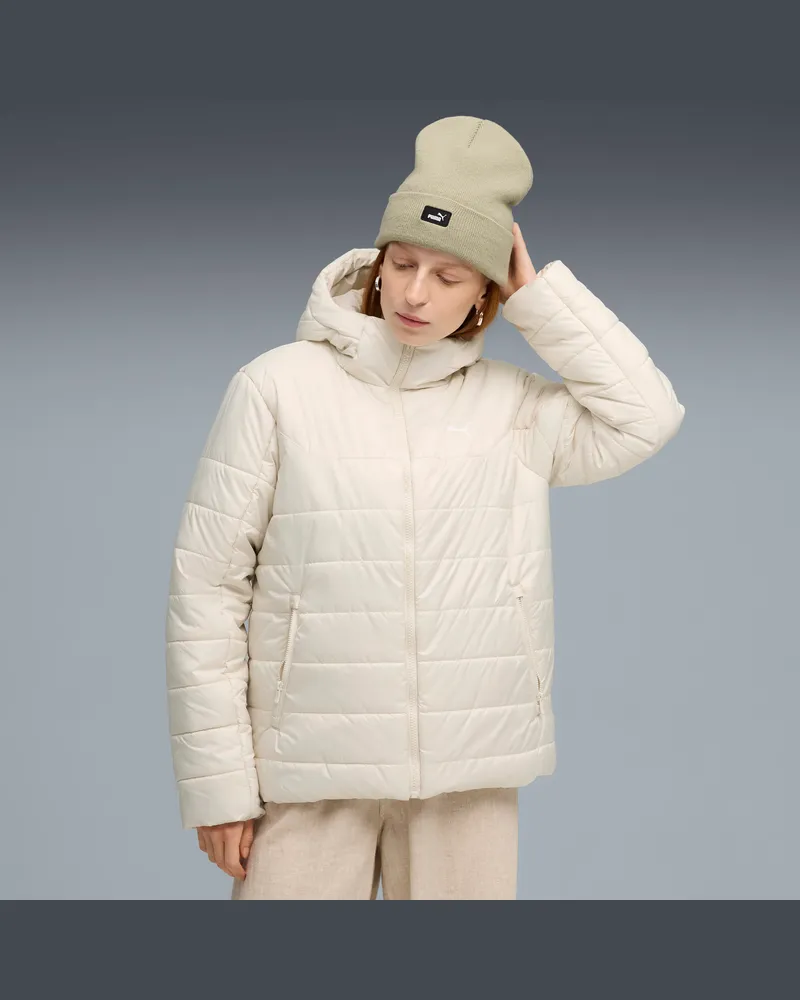 Puma Giacca imbottita con cappuccio Essentials da donna, Abbigliamento, Bianco White