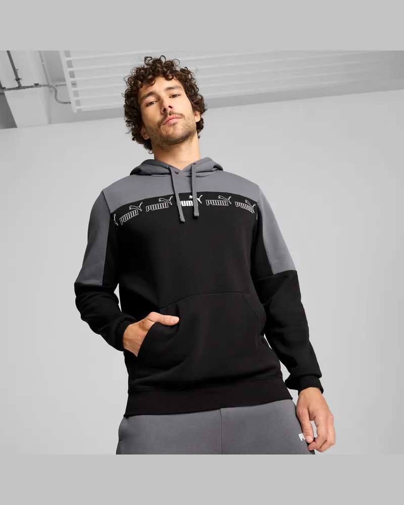 Puma Felpa con cappuccio Around the Block da uomo, Abbigliamento, Grigio Gray