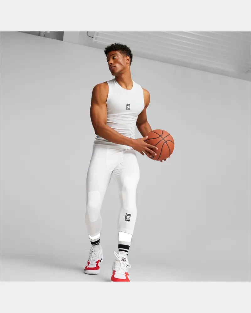Puma Top da basket senza maniche Hoops Team da uomo, Abbigliamento, Bianco White