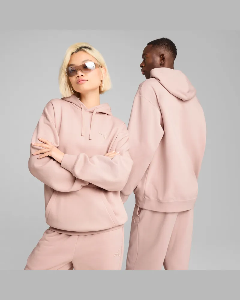 Puma Felpa con cappuccio Essentials Elevated unisex, Abbigliamento, Rosa Pink
