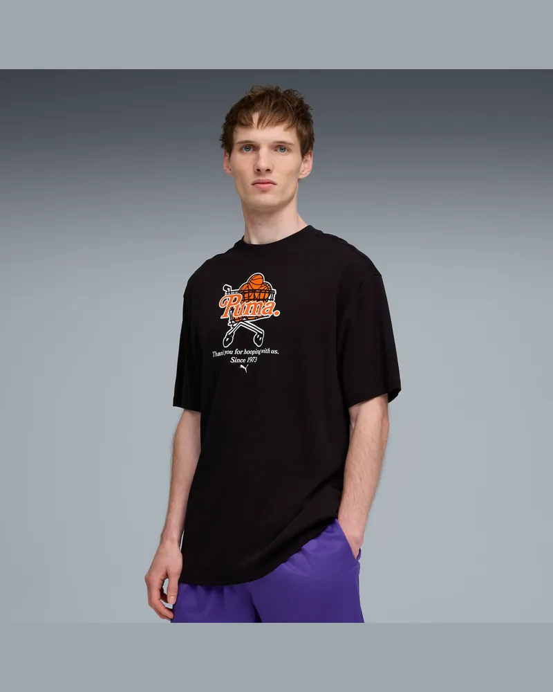 Puma T-shirt da basket Junior Varsity I dal taglio morbido da uomo, Accessori, Nero Black