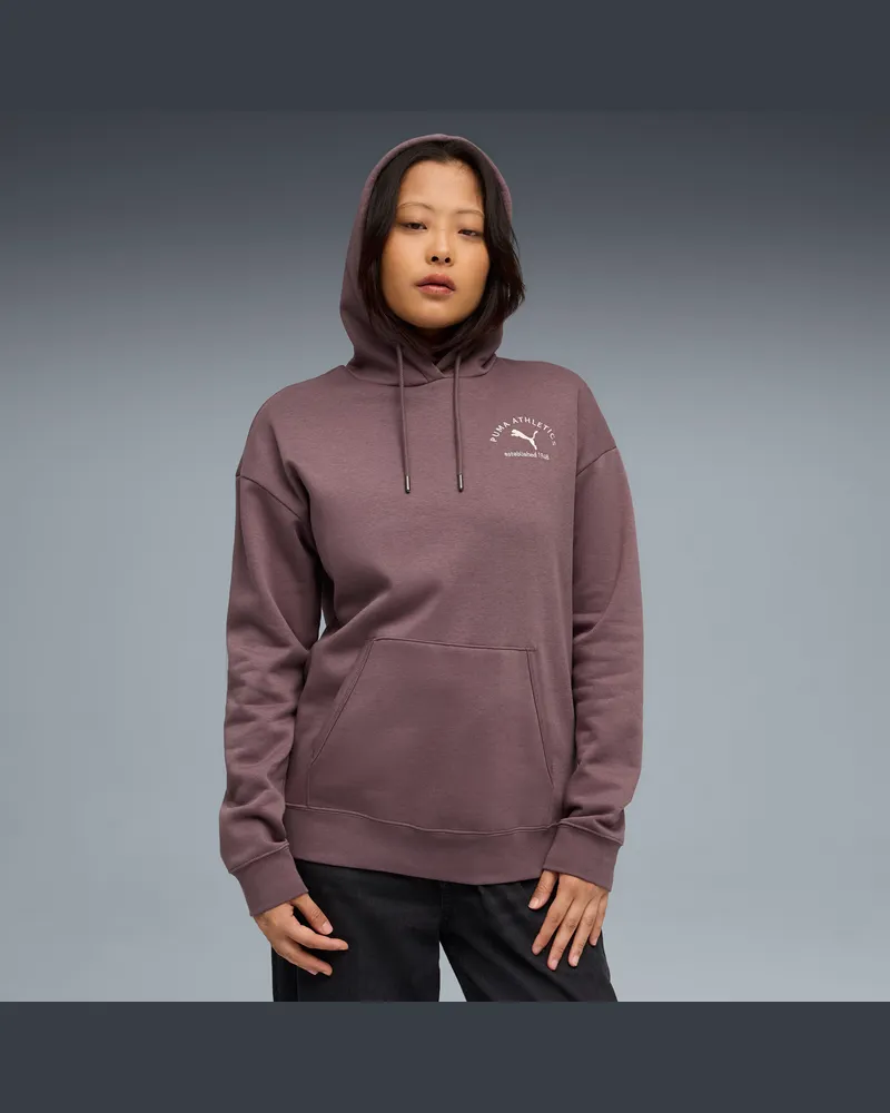 Puma Felpa con cappuccio  Class dal taglio morbido da donna, Abbigliamento, Viola Purple