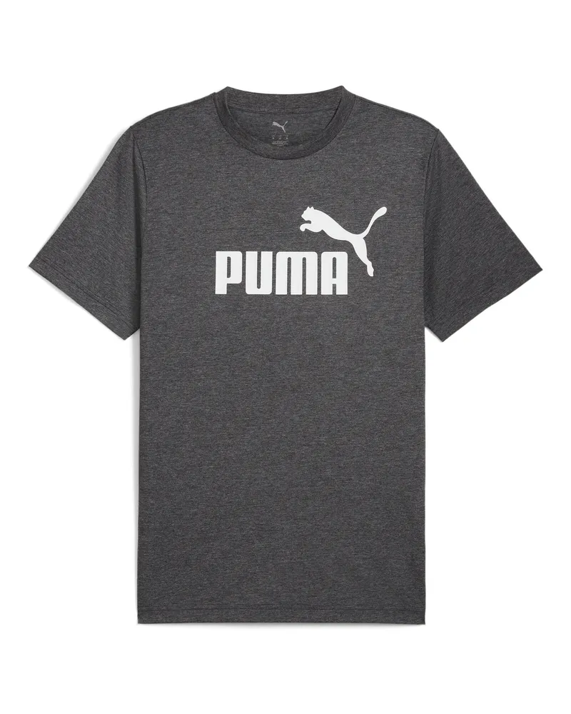 Puma T-shirt con logo Essentials N. 1 Heather da uomo, Accessori, Nero Black