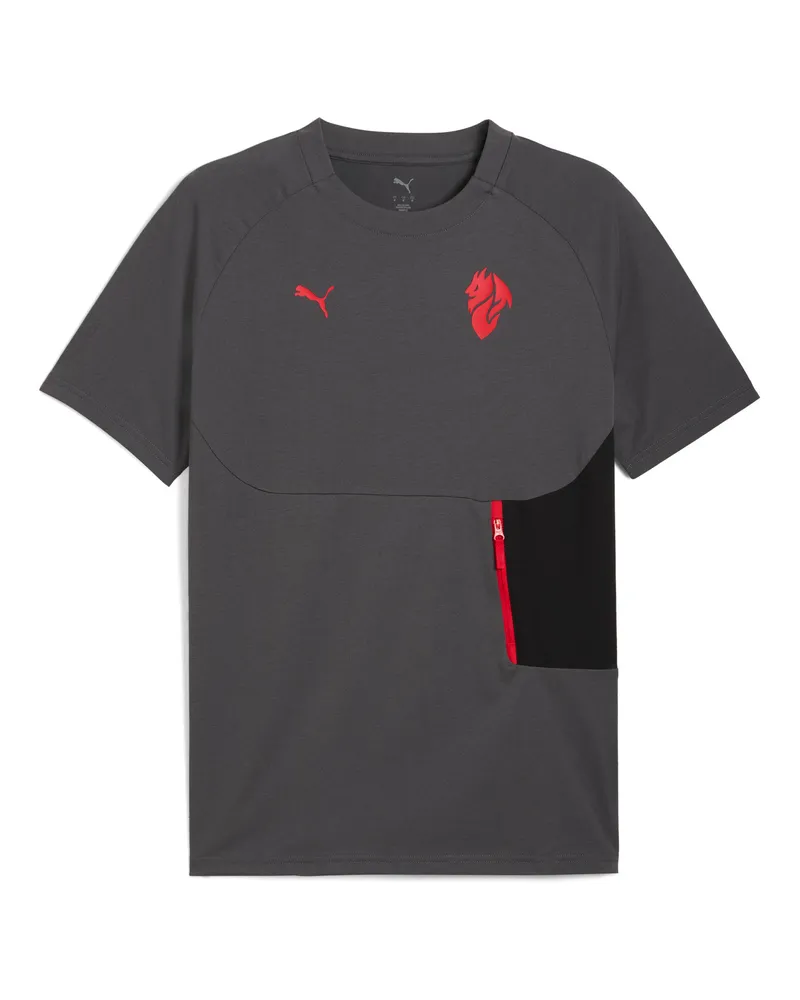 Puma T-shirt con taschino AC Milan TECH da uomo, Accessori, Grigio Gray