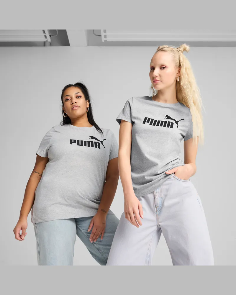 Puma T-shirt con logo ESS No. 1 da donna, Abbigliamento, Grigio Gray