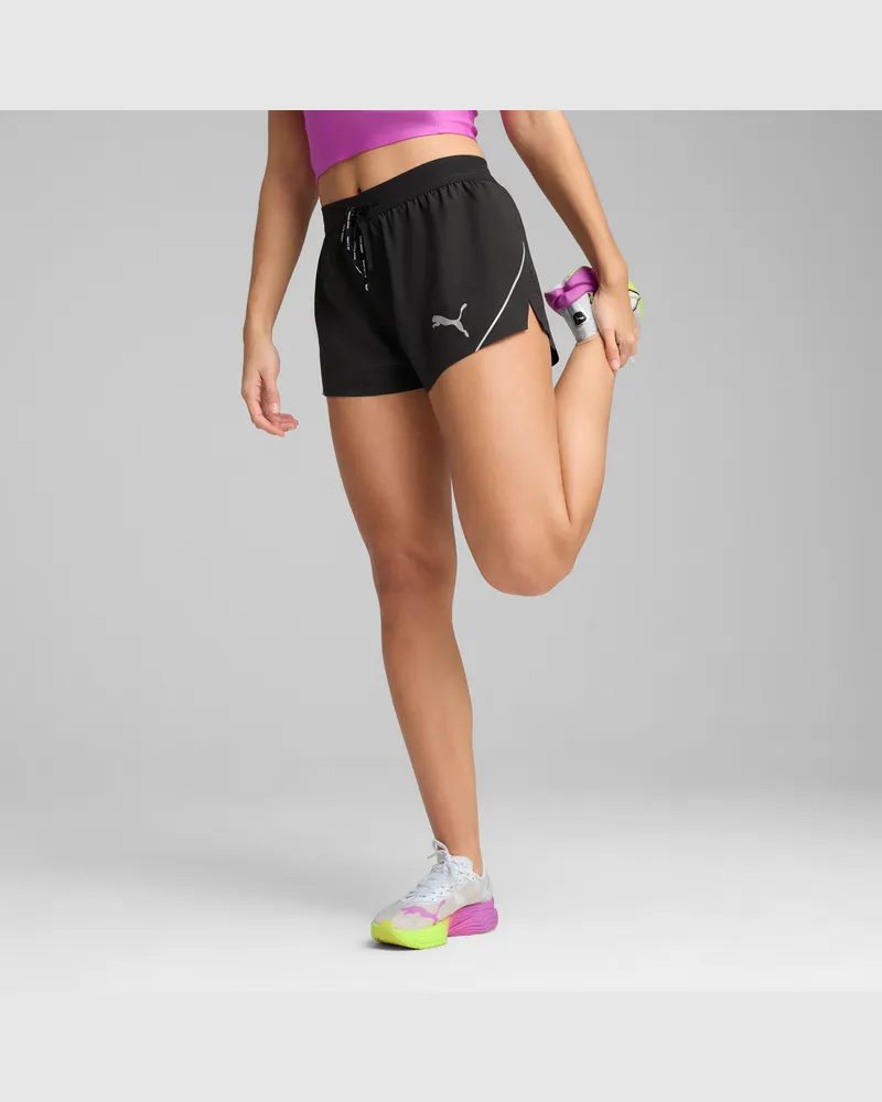 Puma Shorts RACEDAY ULTRAWEAVE 3" Split da donna, Abbigliamento, Nero Black