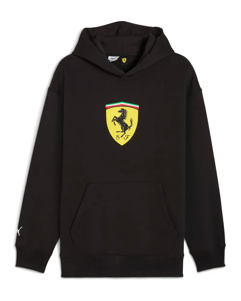Puma Felpa con cappuccio Scuderia Ferrari Sportswear Shield da uomo, Accessori, Nero Black