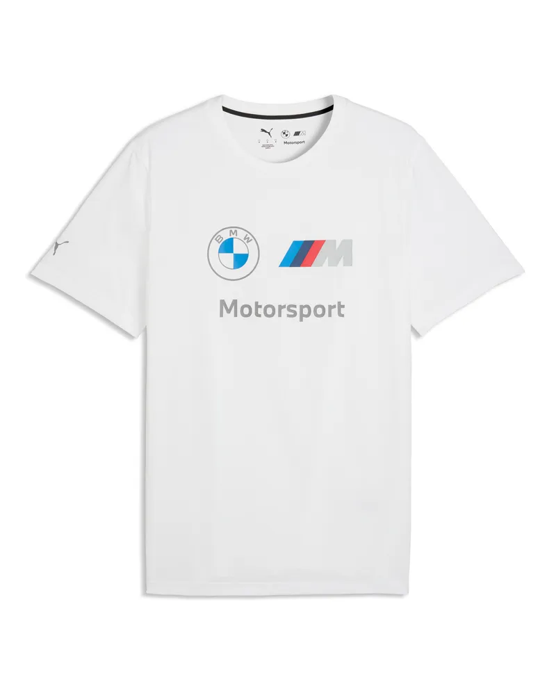Puma T-shirt BMW M MOTORSPORT Essentials da uomo, Accessori, Bianco White