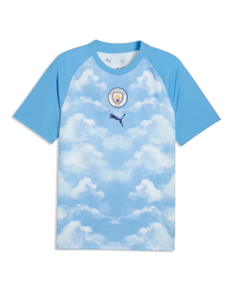 Puma Maglia da riscaldamento Manchester City da uomo, Accessori, Blu Blue