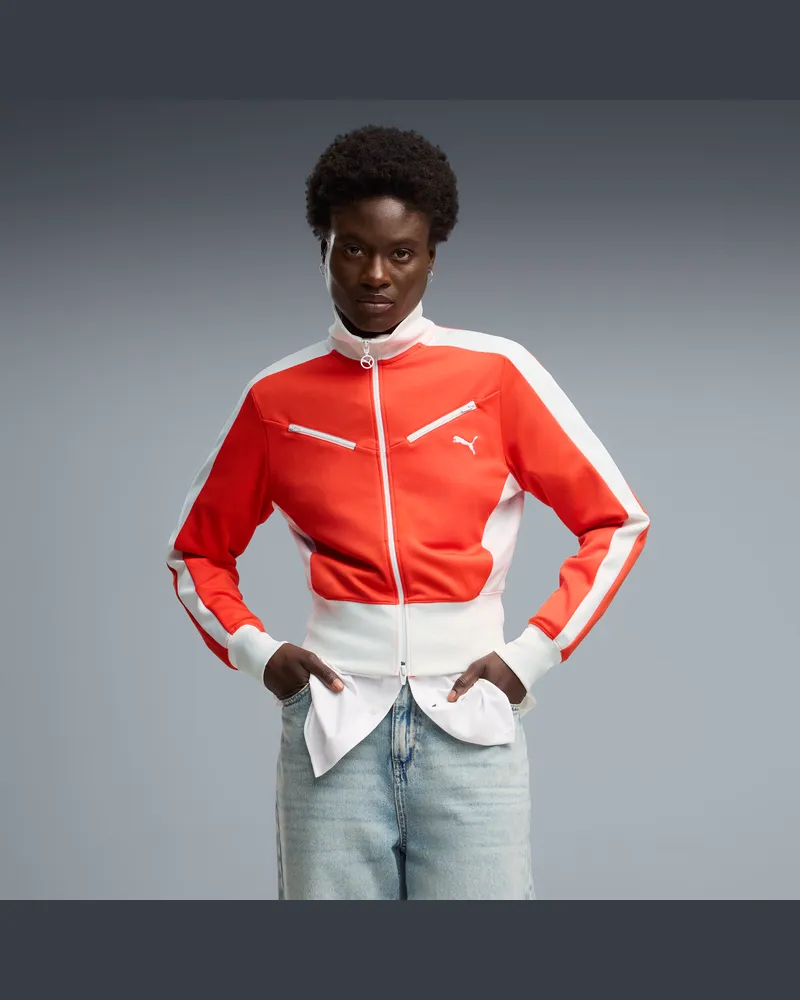 Puma Giacca sportiva T7 rétro da donna, Accessori, Rosso Red