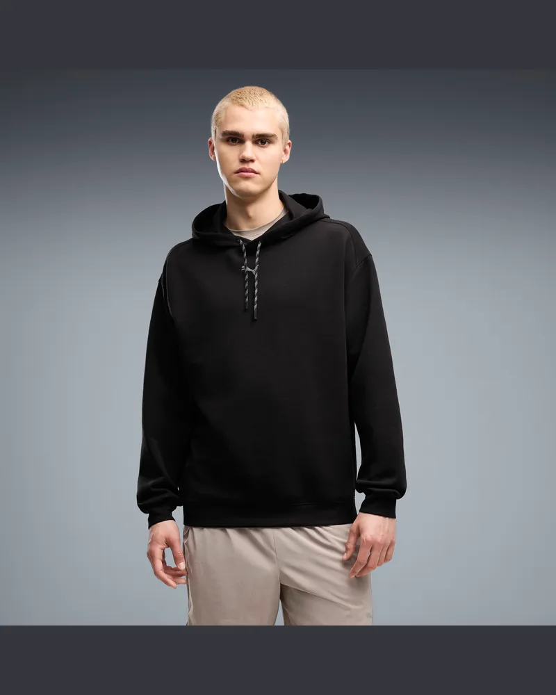 Puma Felpa con cappuccio CLOUDSPUN da uomo, Abbigliamento, Nero Black