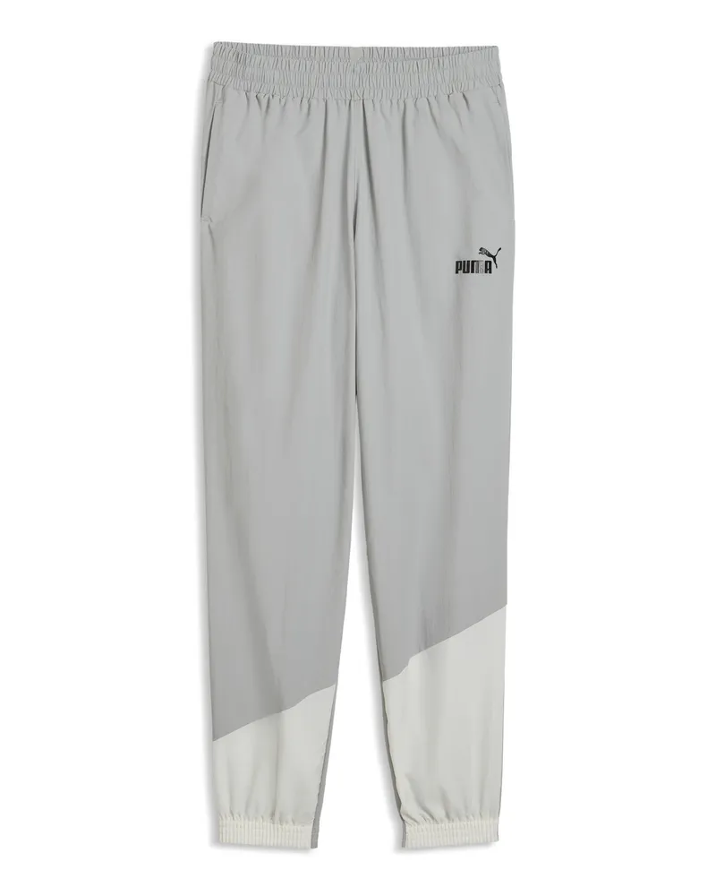 Puma Pantaloni in tessuto  Power Colourblock da uomo, Accessori, Grigio Gray