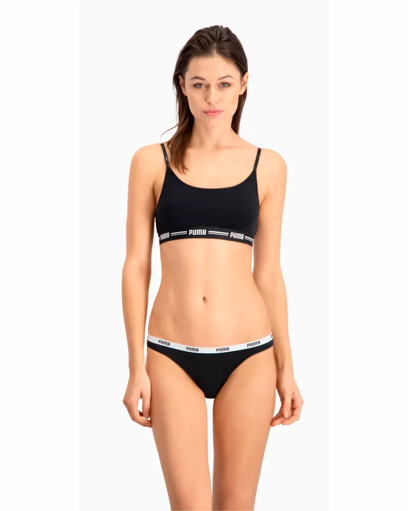 Puma Slip Bikini  (confezione da 2), Abbigliamento, Nero Black