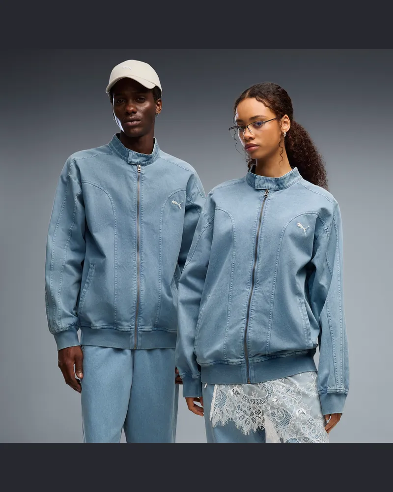 Puma Giacca sportiva in twill FUTURE..ARCHIVE T7 dal taglio morbido unisex, Abbigliamento, Blu Blue