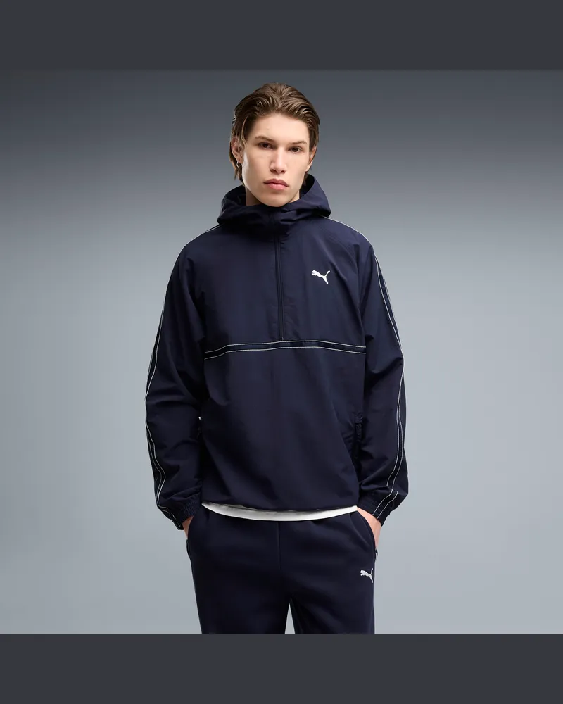 Puma Felpa con zip  Class dal taglio morbido da uomo, Accessori, Blu Blue