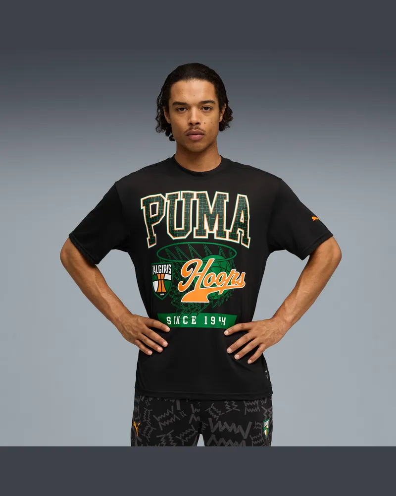 Puma T-shirt da basket BC Zalgiris Kaunas Fanwear II da uomo, Abbigliamento, Nero Black