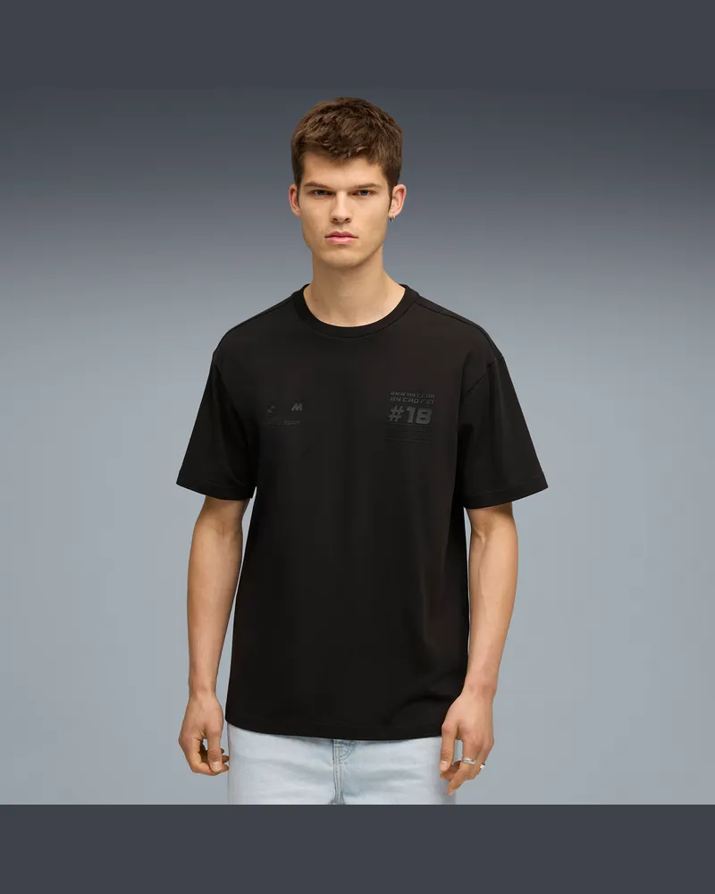 Puma T-shirt  x BMW M Motorsport Cao Fei Racer da uomo, Abbigliamento, Nero Black