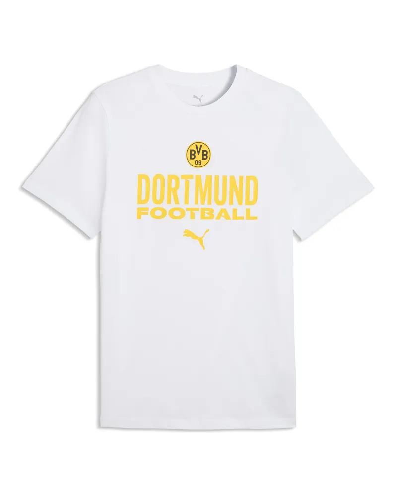 Puma T-shirt ftblCulture Borussia Dortmund da uomo, Accessori, Bianco White