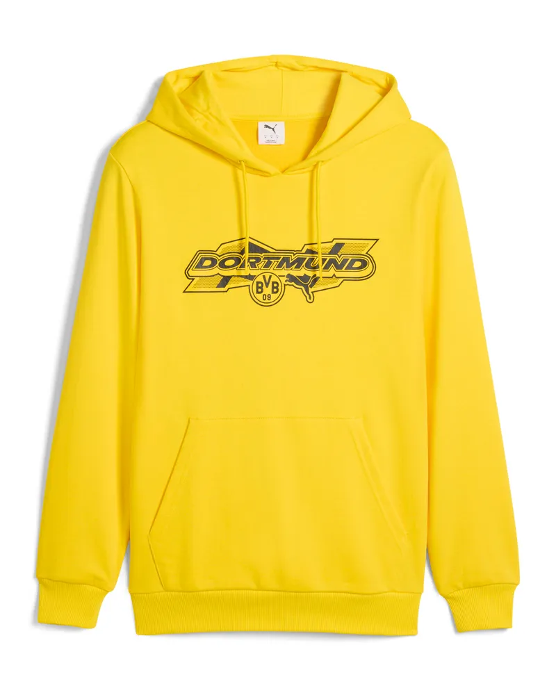 Puma Felpa con cappuccio Borussia Dortmud FtblCulture da uomo, Accessori, Giallo Yellow