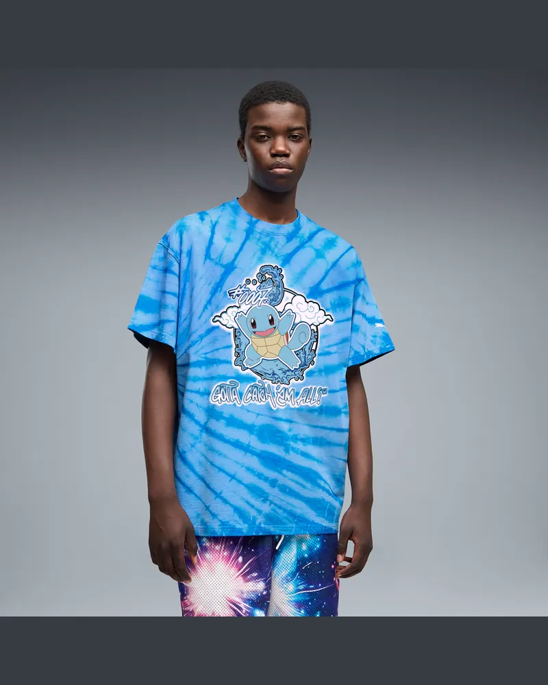 Puma T-shirt oversize  x POKÉMON Squirtle da uomo, Abbigliamento, Blu Blue