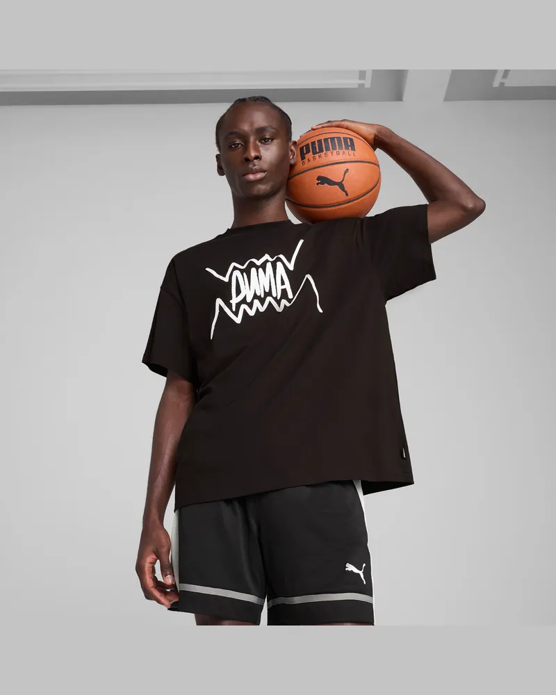 Puma Maglietta da basket Jaws Core da uomo, Abbigliamento, Nero Black