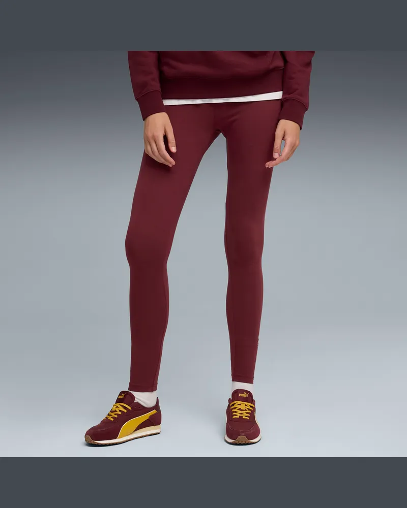 Puma Leggings ESS Metallizzato da donna, Abbigliamento, Rosso Red