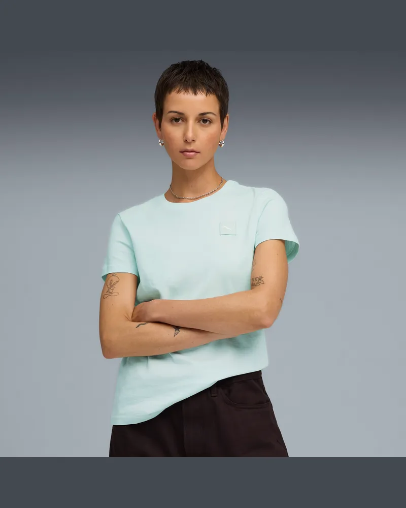 Puma T-shirt ESS ELEVATED da donna, Abbigliamento, Blu Blue