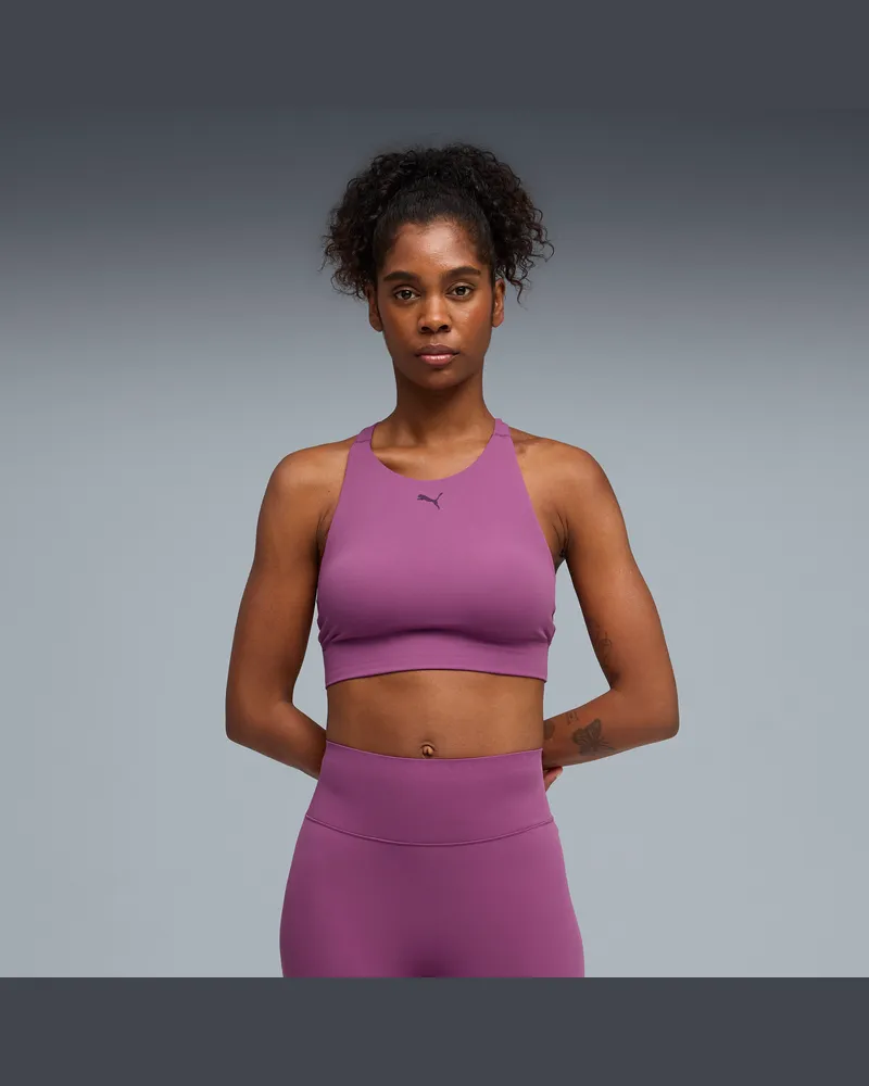 Puma Reggiseno a collo alto SHAPELUXE da donna, Abbigliamento, Viola Purple