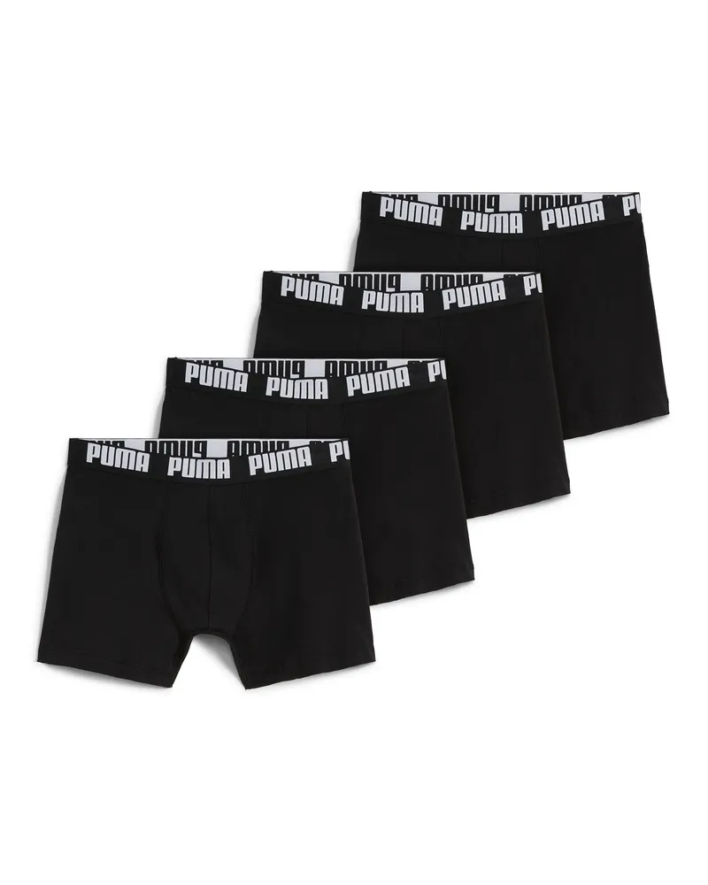 Puma Boxer in confezione da 4 pezzi da uomo, Abbigliamento, Nero Black